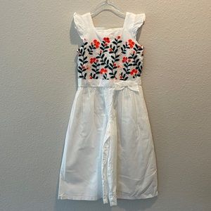 Janie and Jack white embroidered romper size 6